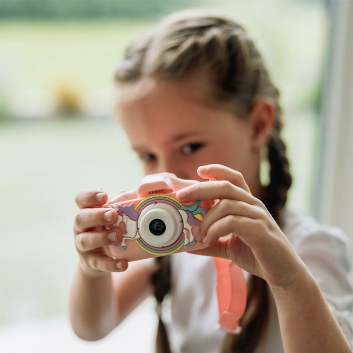 Aparat foto digital pentru copii, Free2Play, Cu functie selfie, Cadre distractive, Cu 6 filtre, Unicorn [16]