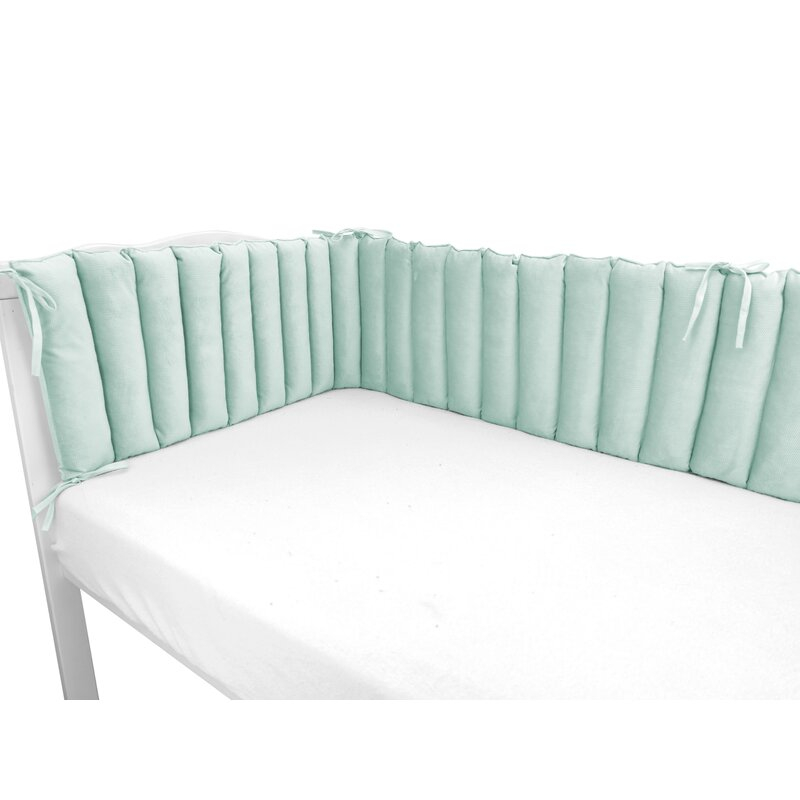 Aparatoare pentru patut, MimiNu, Tip panou, Pentru patut, Lungime 180 cm, Din catifea, Cold Mint [4]