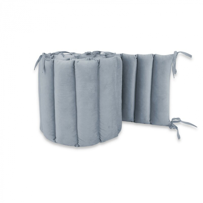 Aparatoare pentru patut, MimiNu, Tip panou, Pentru patut, Lungime 180 cm, Din catifea, Jeans [5]