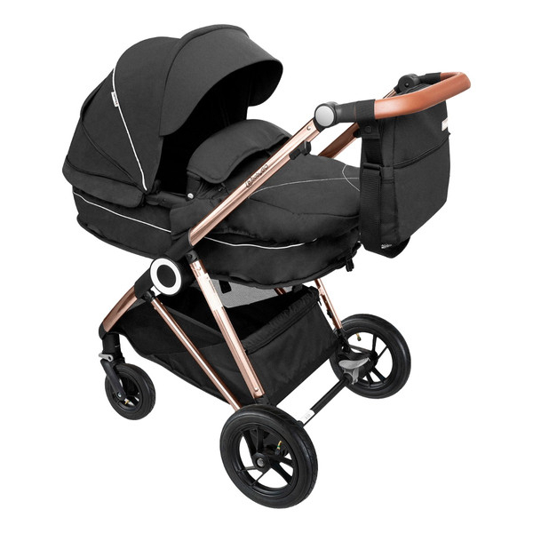 BabyGo - Carucior 3 in 1 AIR Halime black – cadru Gold [3]