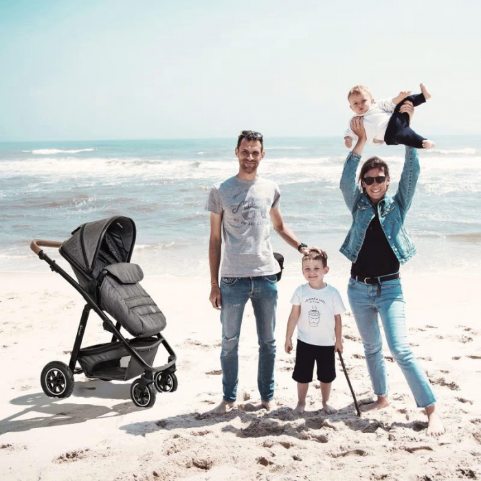BabyGo - Carucior 3 in 1 Simplex, Grey Melange [4]