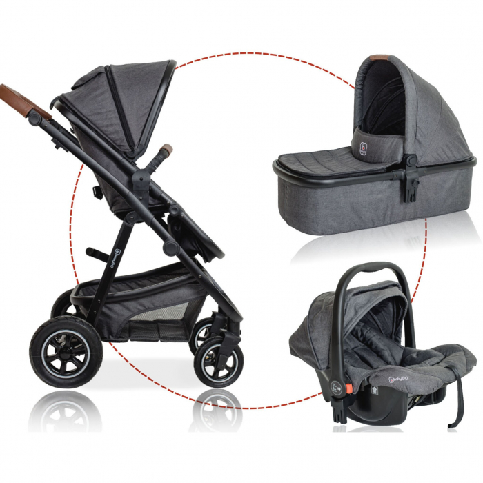 BabyGo - Carucior 3 in 1 Simplex, Grey Melange [1]