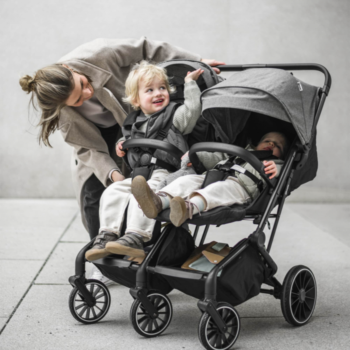 BabyGo - Carucior pliabil pentru gemeni GoTwice, Grey [13]
