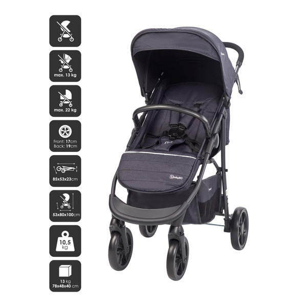 BabyGo - Carucior Style 3 in 1 Black [11]