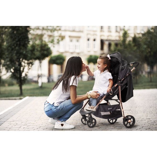 BabyGo - Carucior Style 3 in 1 Black-Rose [6]