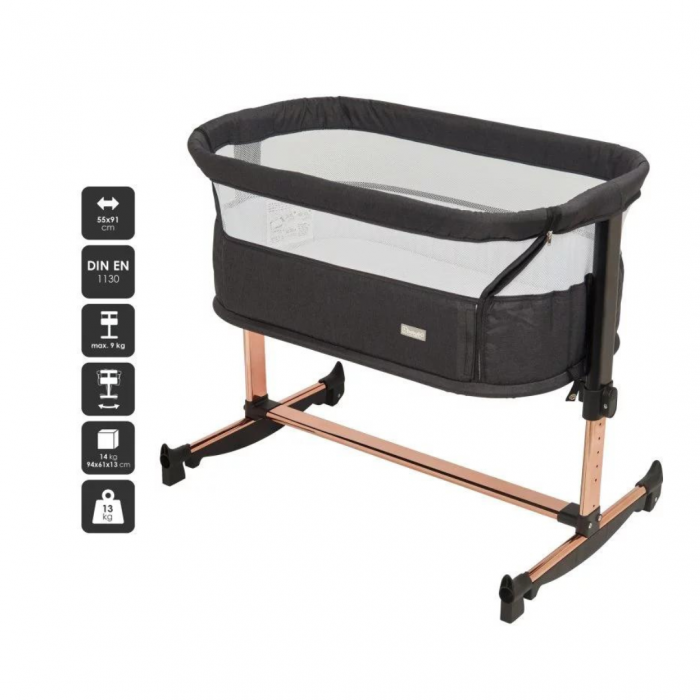 BabyGo - Patut co-sleeper Vivaldi Gold [2]
