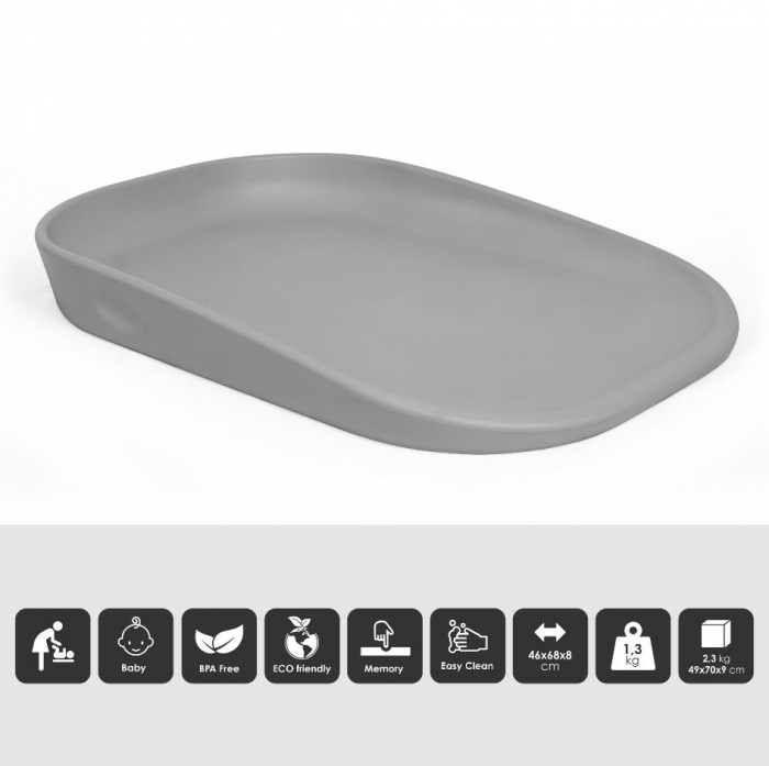 Salteluță Înfășat Ergonomică BabyGo Luxepad | Spumă Memorie, Sigură, Impermeabilă [2]
