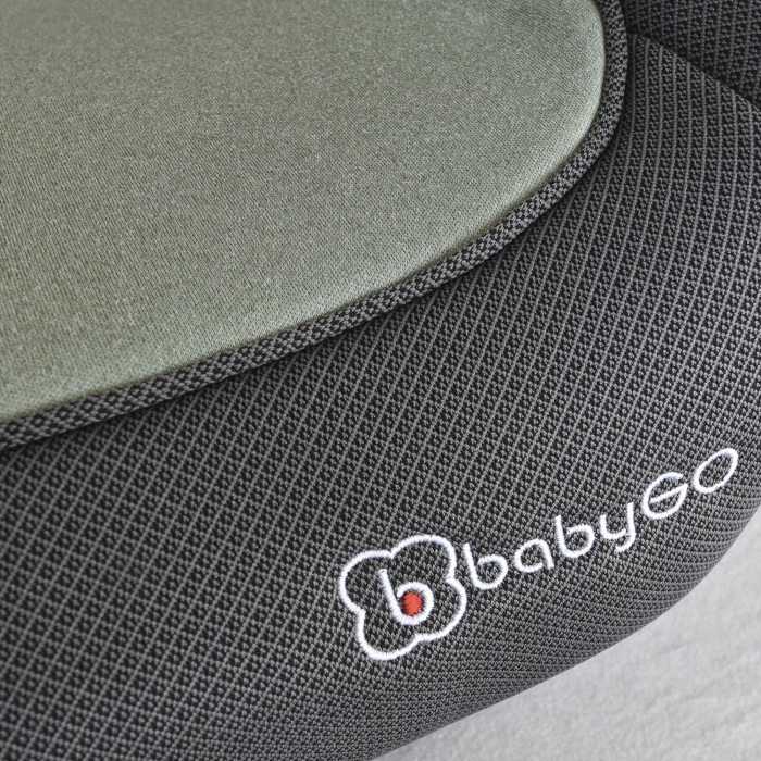 BabyGo - Scaun auto booster i-Size, Melange Green, 125-150 cm, certificat R129 [9]