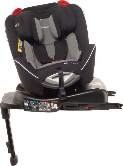 BabyGo - Scaun auto rotativ Fixleg 360 Black, 0-25 kg [6]