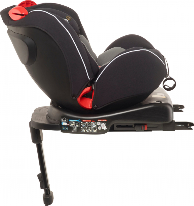 BabyGo - Scaun auto rotativ Fixleg 360 Black, 0-25 kg [3]