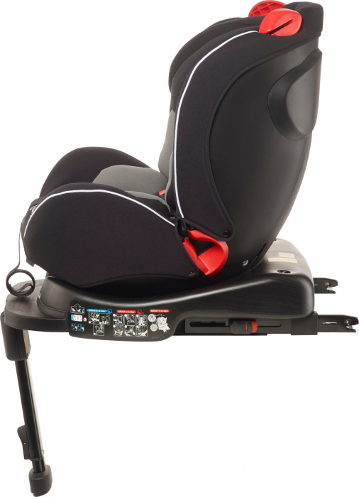 BabyGo - Scaun auto rotativ Fixleg 360 Black, 0-25 kg [2]