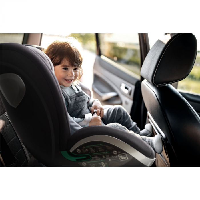 BabyGo - Scaun auto rotativ i-Size Grow Up 360 Black, 0-36 kg [2]