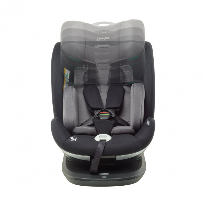 BabyGo - Scaun auto rotativ i-Size Grow Up 360 Black, 0-36 kg [5]