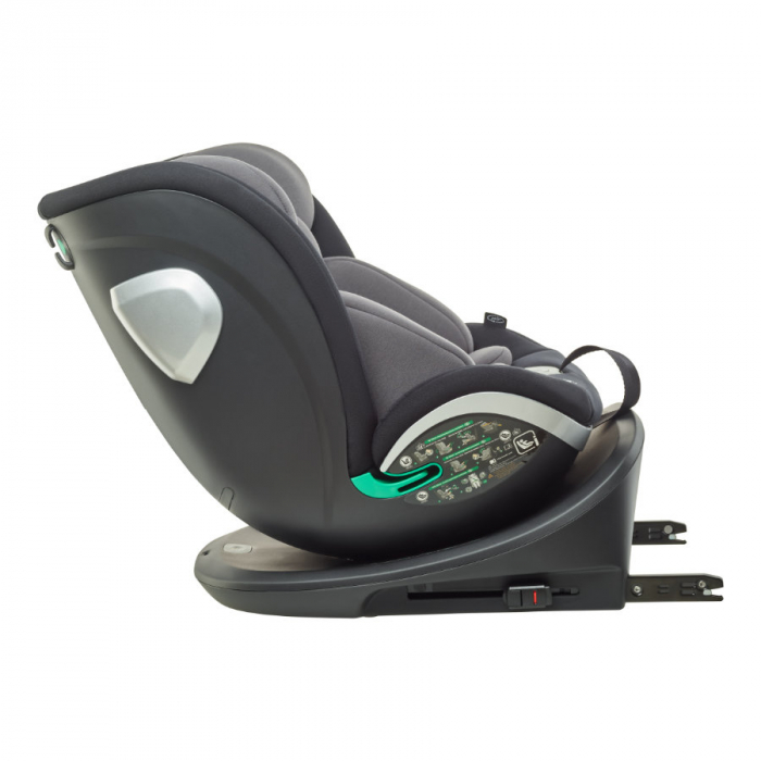BabyGo - Scaun auto rotativ i-Size Grow Up 360 Black, 0-36 kg [7]