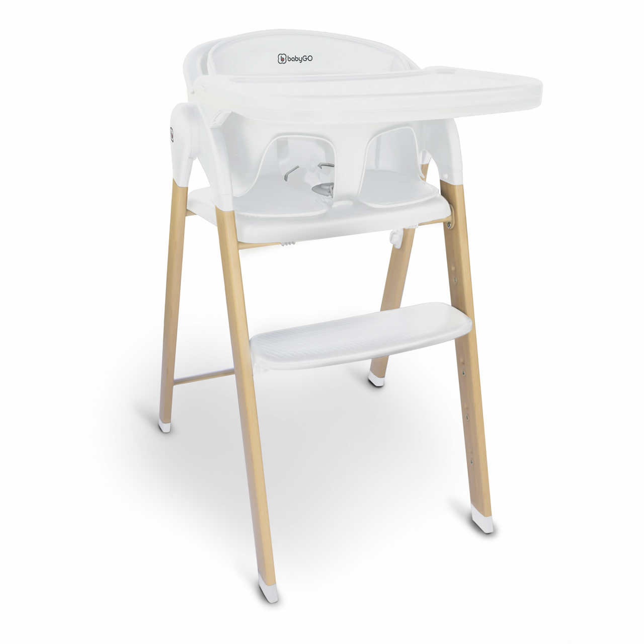 BabyGo - Scaun de masa 3 in 1 transformabil Levels Alb [1]