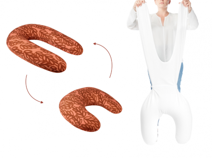 Babymoov - Perna B.Love 2 in 1 de maternitate si de alaptare, in forma de U si C, Terracota [10]