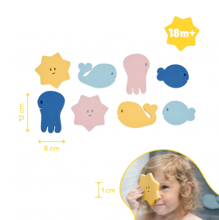 Badabulle - Puzzle pentru baie cu animalute acvatice [2]