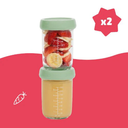 Badabulle - Set 2 Boluri din sticla Badabowls pentru pastrarea hranei bebelusului [3]