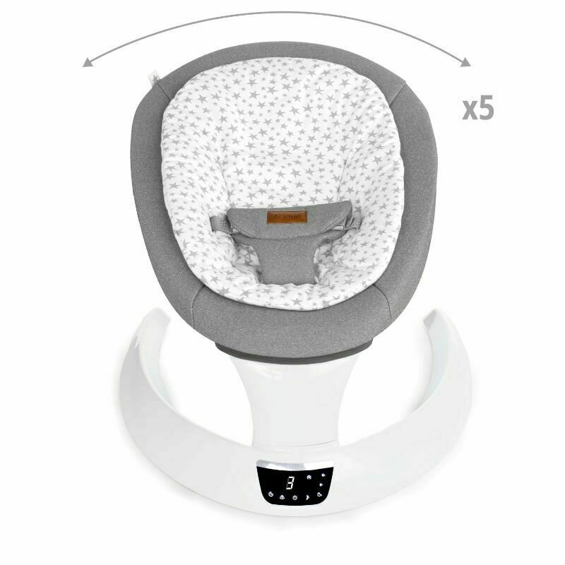 Balansoar electric, Jane, Moon, Cu 5 trepte de viteza, Timer, 12 melodii si 5 sunete ale naturii, Conform cu standardul european EN 12790:2023, Botanic [4]