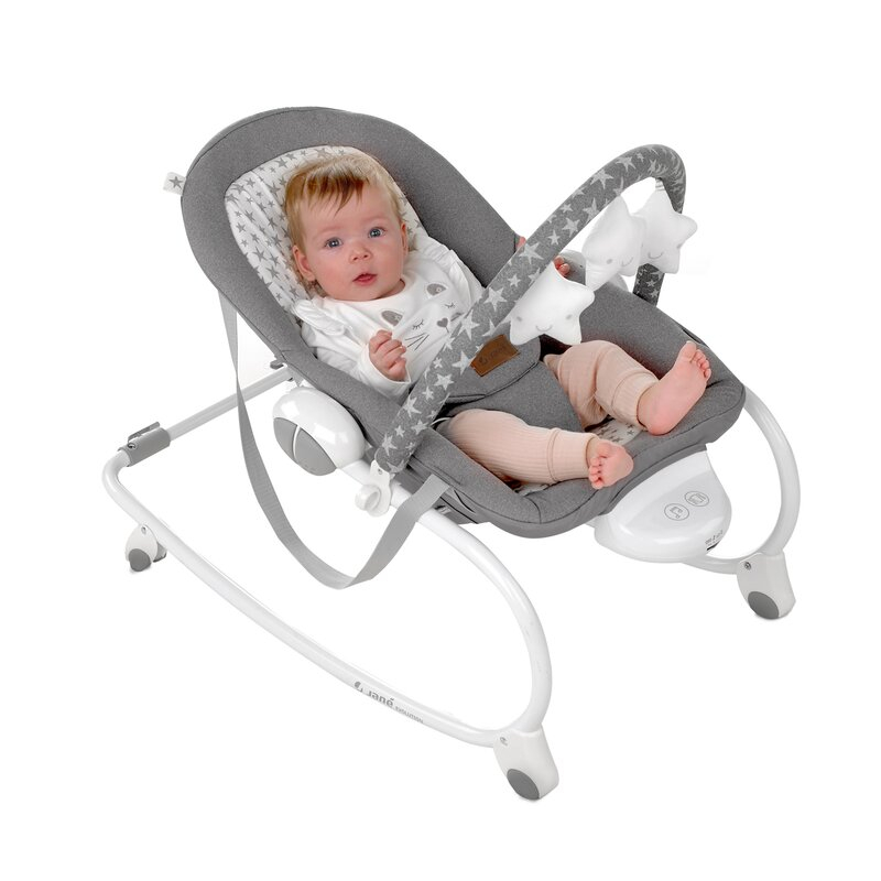 Balansoar, Jane, Evolution, Cu vibratii si melodii, Bara de jucarii si spatar reglabil, Conform cu standardul european de siguranta EN 12790:2023, Sesame [2]