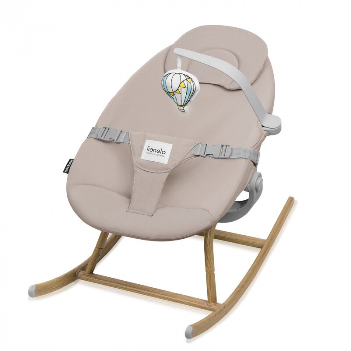 Balansoar, Lionelo, Dalia, Inaltime reglabila in 2 pozitii, Cu husa detasabila, Bara de jucarii, Pana la 9 kg, Usor, 3.2 kg, Bej [3]