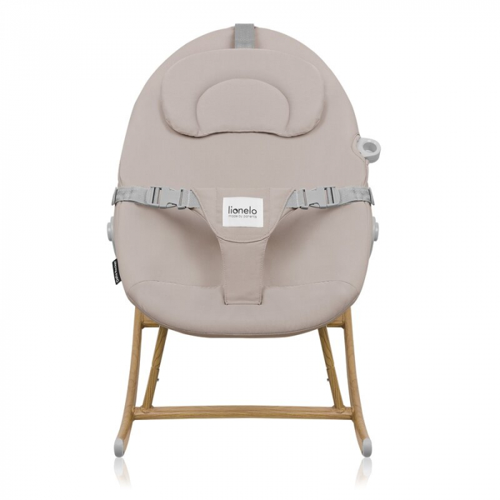 Balansoar, Lionelo, Dalia, Inaltime reglabila in 2 pozitii, Cu husa detasabila, Bara de jucarii, Pana la 9 kg, Usor, 3.2 kg, Bej [5]