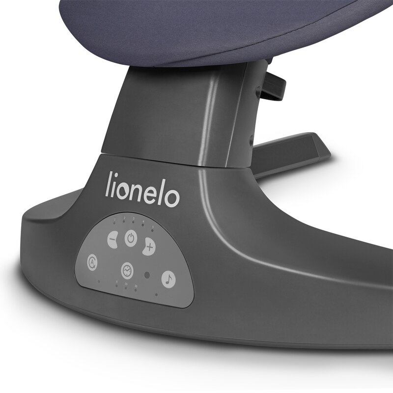 Balansoar si sezlong, Lionelo, Ralf, 2 in 1, Electric, Cu telecomanda si cablu USB, Cu miscare laterala de balansare si 5 niveluri diferite de viteza, Cu 12 melodii, Gri Grafit, Resigilat [16]