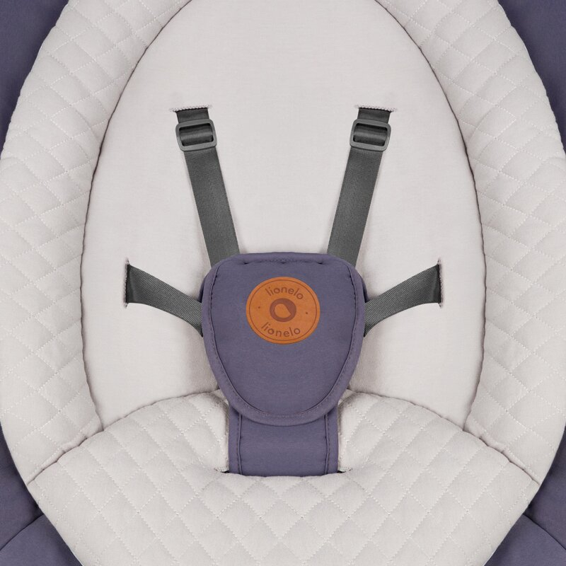 Balansoar si sezlong, Lionelo, Ralf, 2 in 1, Electric, Cu telecomanda si cablu USB, Cu miscare laterala de balansare si 5 niveluri diferite de viteza, Cu 12 melodii, Gri Grafit, Resigilat [10]