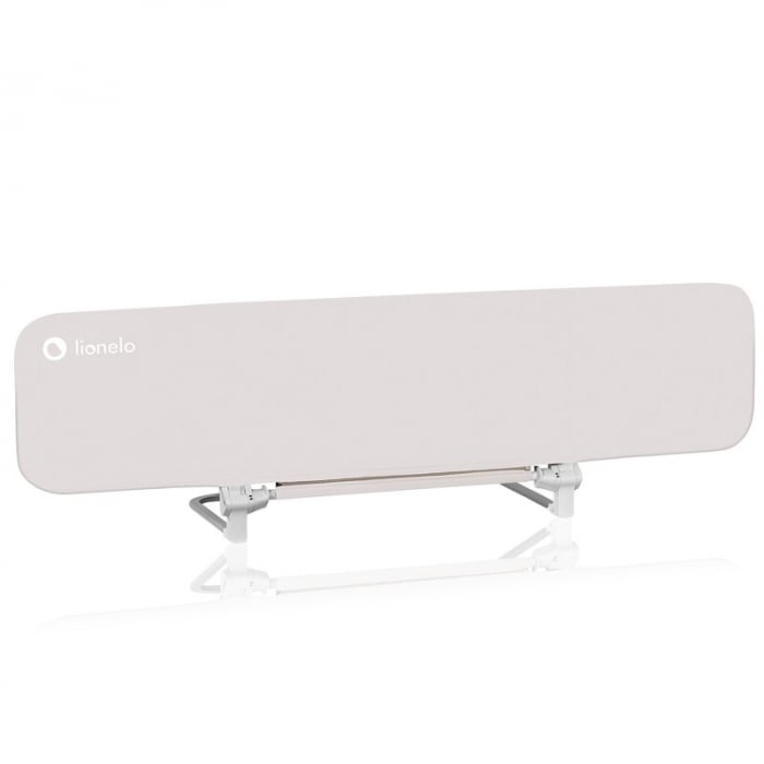 Bariera de protectie pentru pat, Lionelo, Lora XL, Pliabila, Sistem de blocare StandSafe, Geanta de transport inclusa, 150x46 cm, Conform cu BS 7972:2001+A1:2009, Bej [4]
