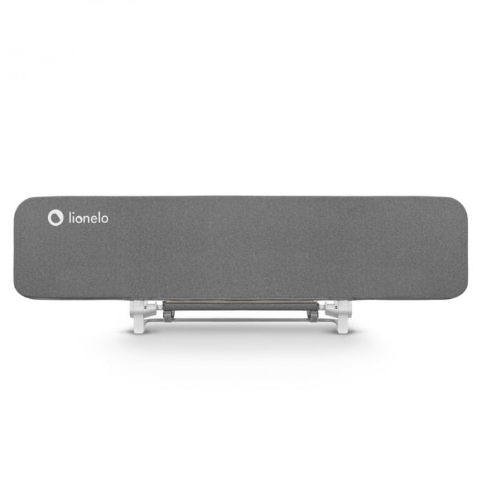 Bariera de protectie pentru pat, Lionelo, Lora XL, Pliabila, Sistem de blocare StandSafe, Geanta de transport inclusa, 150x46 cm, Conform cu BS 7972:2001+A1:2009, Gri [3]