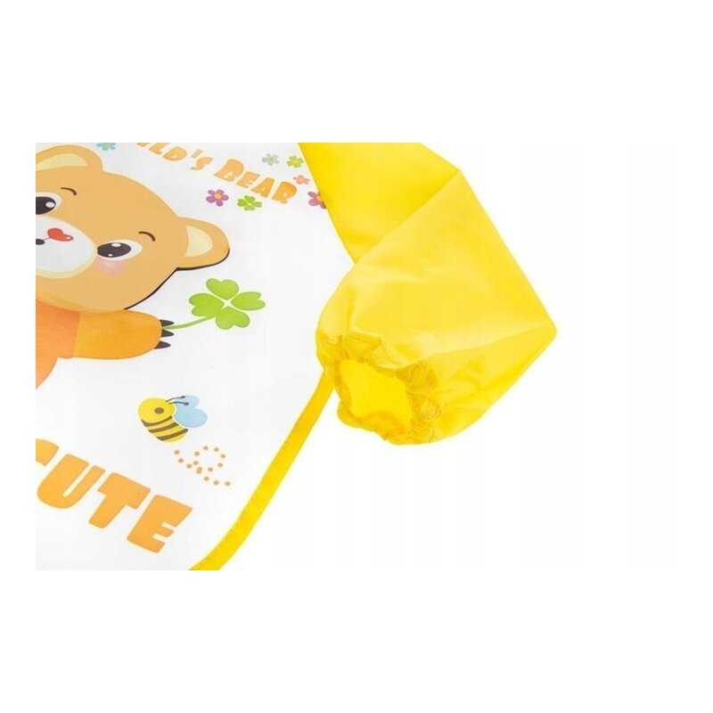 Baveta impermeabila, Bocioland, Cu maneci lungi, Dimensiune 40x35 cm, Teddy Bear [2]