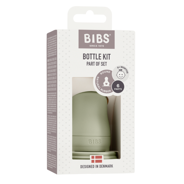 BIBS - Kit pentru set complet biberon din sticla anticolici, Sage [2]