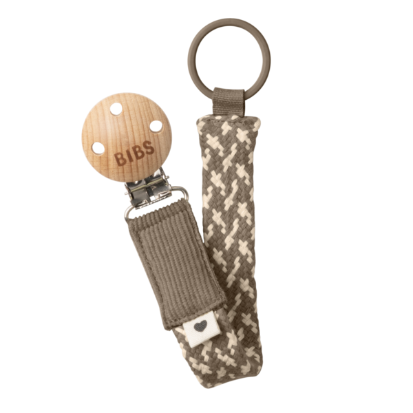Bibs - Lantisor clip pentru suzeta, Dark Oak/Vanilla [1]