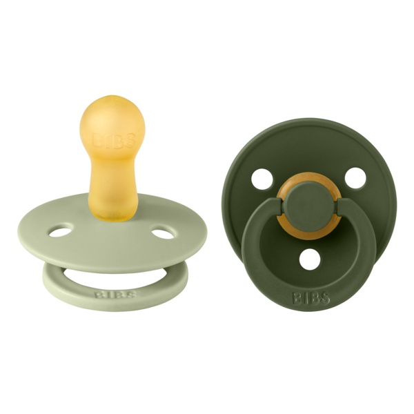 BIBS - Set 2 suzete Colour Latex, tetina rotunda, 6 luni + [1]