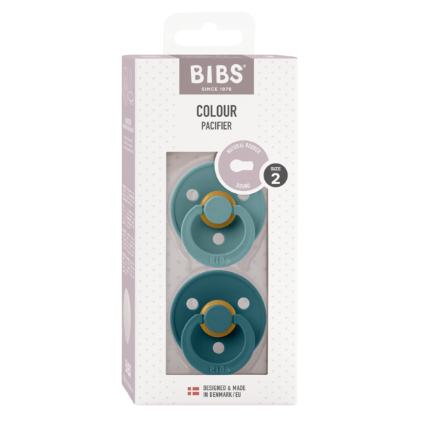 BIBS - Set 2 suzete Colour Latex, tetina rotunda, 6 luni +-Island Sea/Forest Lake [2]