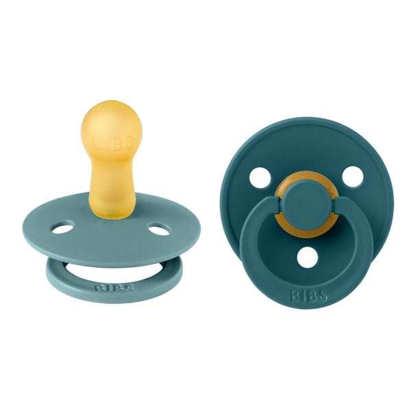 BIBS - Set 2 suzete Colour Latex, tetina rotunda, 6 luni +-Island Sea/Forest Lake [1]