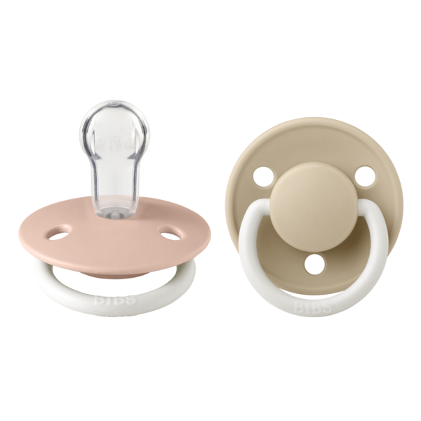 BIBS - Set 2 suzete Fosforescente De Lux GLOW Silicon, tetina rotunda, marime universala [1]