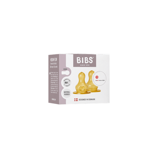 BIBS - Set 2 tetine pentru biberon, Latex, flux mediu [2]