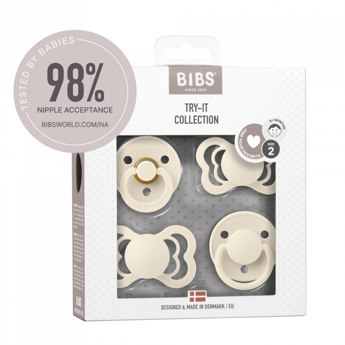BIBS - Set 4 suzete Try-it collection 0 luni +-Ivory [4]
