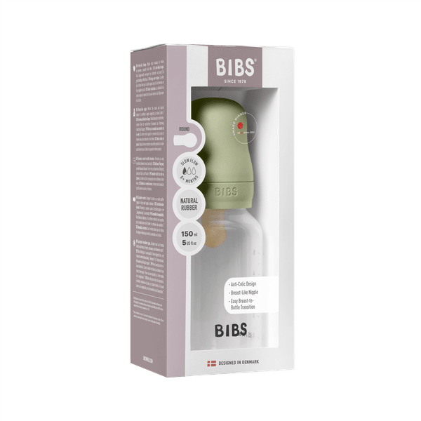 BIBS - Set complet biberon anticolici PP fara BPA, 150 ml, Latex, Sage [4]