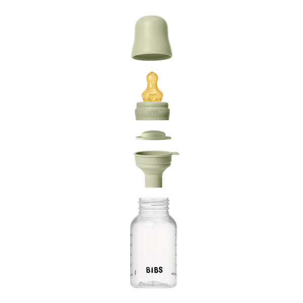 BIBS - Set complet biberon anticolici PP fara BPA, 150 ml, Latex, Sage [3]