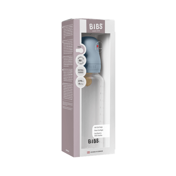 BIBS - Set complet biberon anticolici PP fara BPA, 270 ml, Latex, Baby Blue [2]