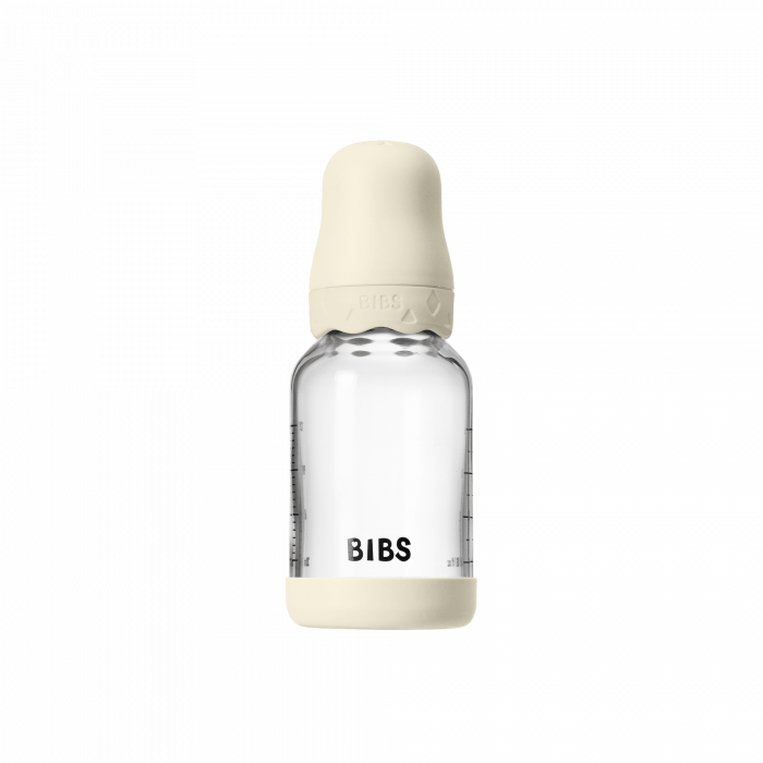 BIBS - Set complet biberon Boheme din sticla anticolici cu tetina din latex, flux lent, 120 ml, Ivory [2]