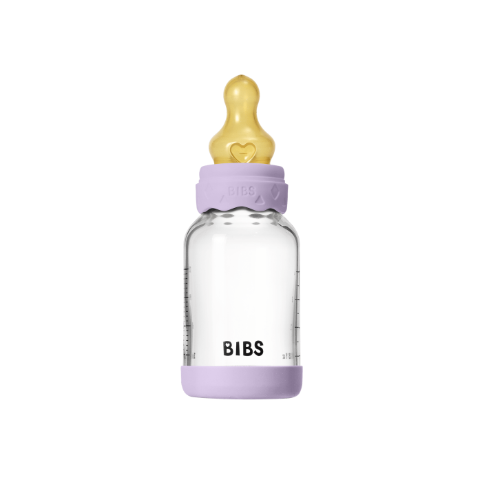 BIBS - Set complet biberon Boheme din sticla anticolici cu tetina din latex, flux lent, 120 ml, Violet Sky [6]