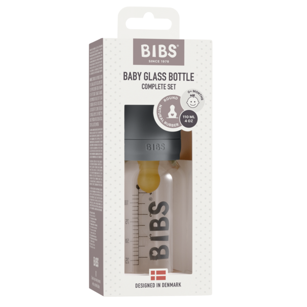 BIBS - Set complet biberon din sticla anticolici, 110 ml, Iron [2]