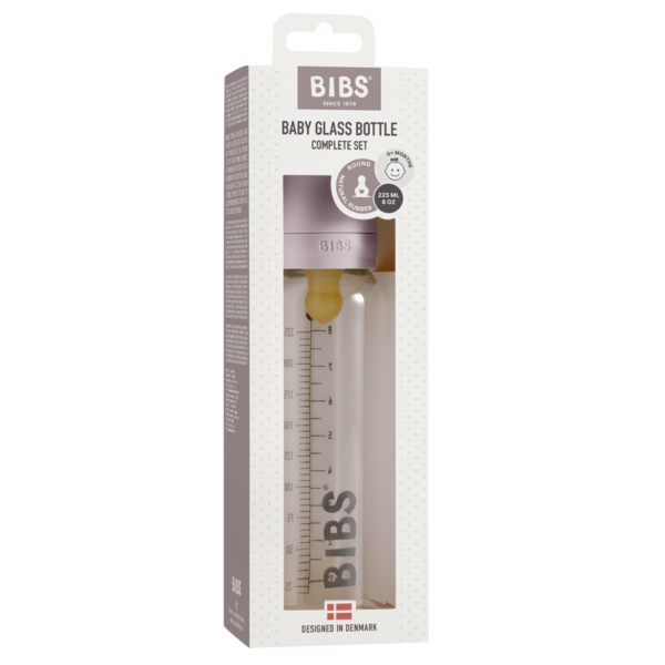BIBS - Set complet biberon din sticla anticolici, 225 ml, Dusky Lilac [2]