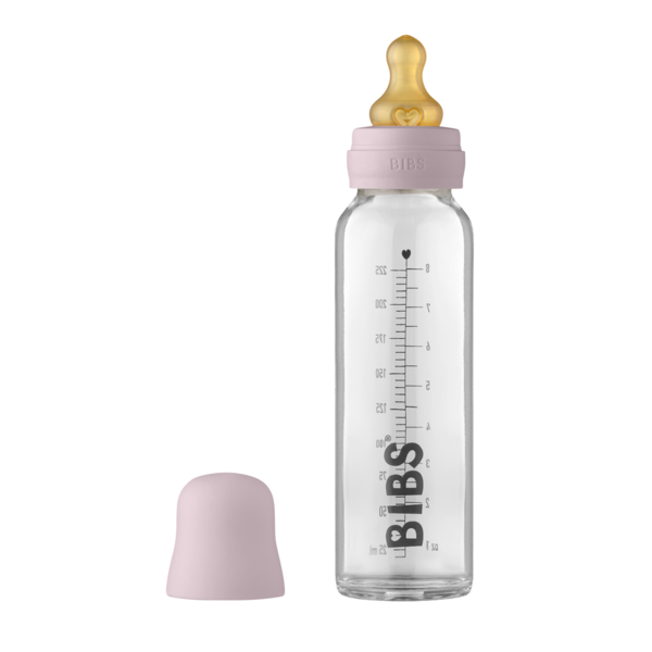 BIBS - Set complet biberon din sticla anticolici, 225 ml, Dusky Lilac [1]