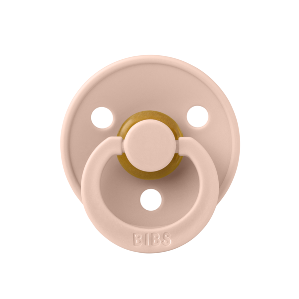 BIBS - Suzeta Colour Latex, tetina anatomica, 0 luni +-Blush [1]