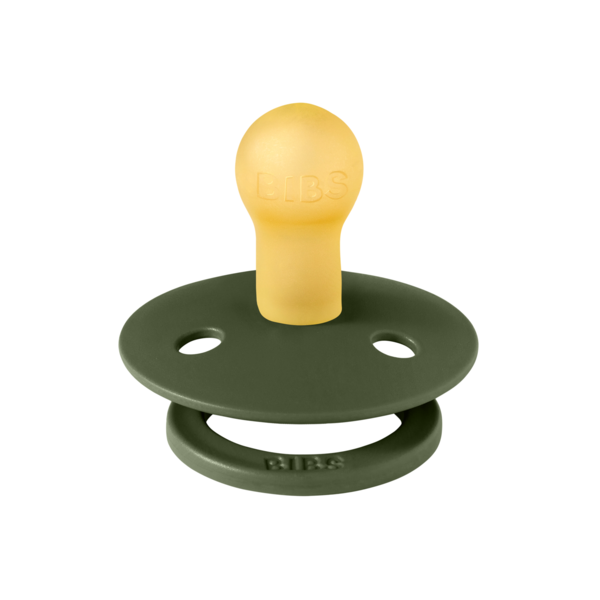 BIBS - Suzeta Colour Latex, tetina rotunda, 0 luni +-Hunter Green [2]