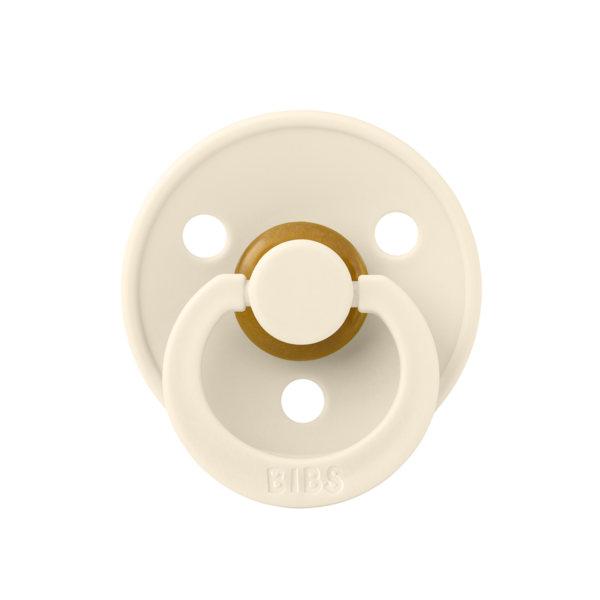 BIBS - Suzeta Colour Latex, tetina rotunda, 0 luni +-Ivory [1]